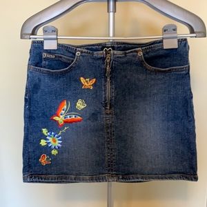 Mini jean skirt